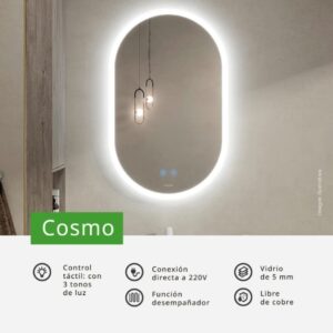 ESPEJOS LED (COSMO, 80x50)