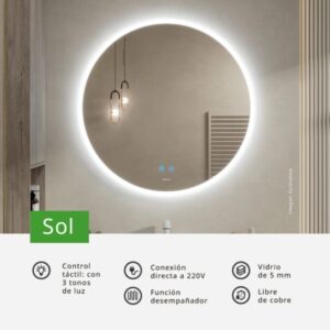 ESPEJOS LED (SOL, 70x70)