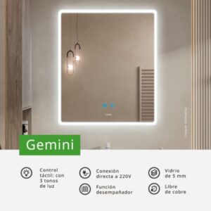 ESPEJOS LED (GEMINI, 70x60)